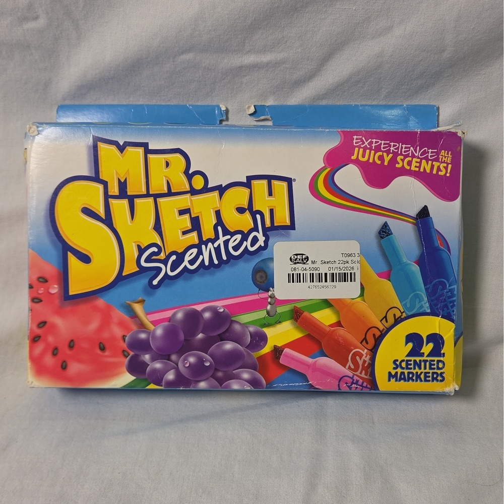Mr. Sketch Scented Markers, Chisel Tip, Assorted Colors, 22 Count MARKING